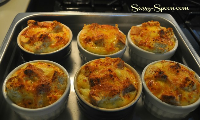 bread pudding in water bath
