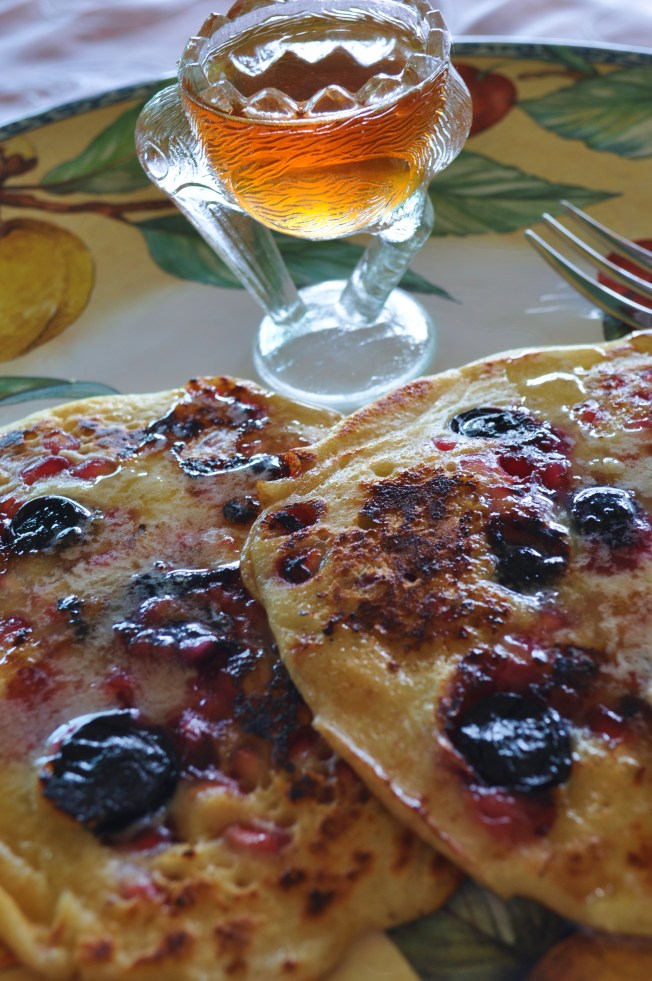 Pomegranate pancakes 4